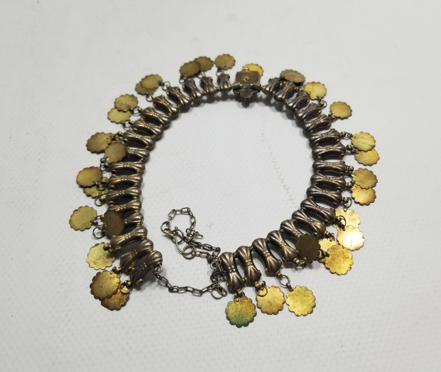 TURKUAZ TAŞLI OSMANLI DÖNEMİ GÜMÜŞ GERDANLIK - GIDIKLIK