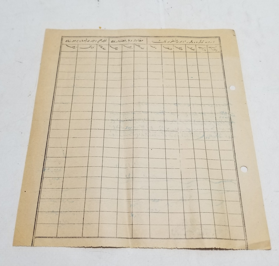 CUMHURİYET BAŞLARI ORİJİNAL PULUYLA OSMANLICA YAZILI MAKBUZ