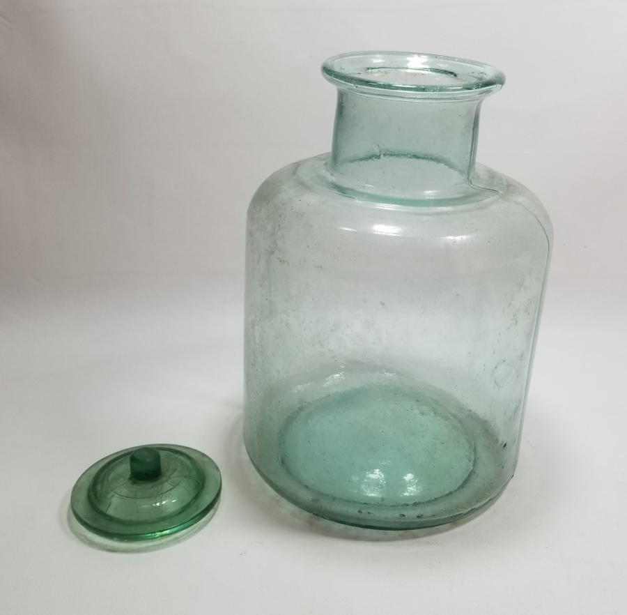 OSMANLI DÖNEMİ KOPARMA İŞÇİLİKLİ CAM ŞEKERCİ KAVANOZU