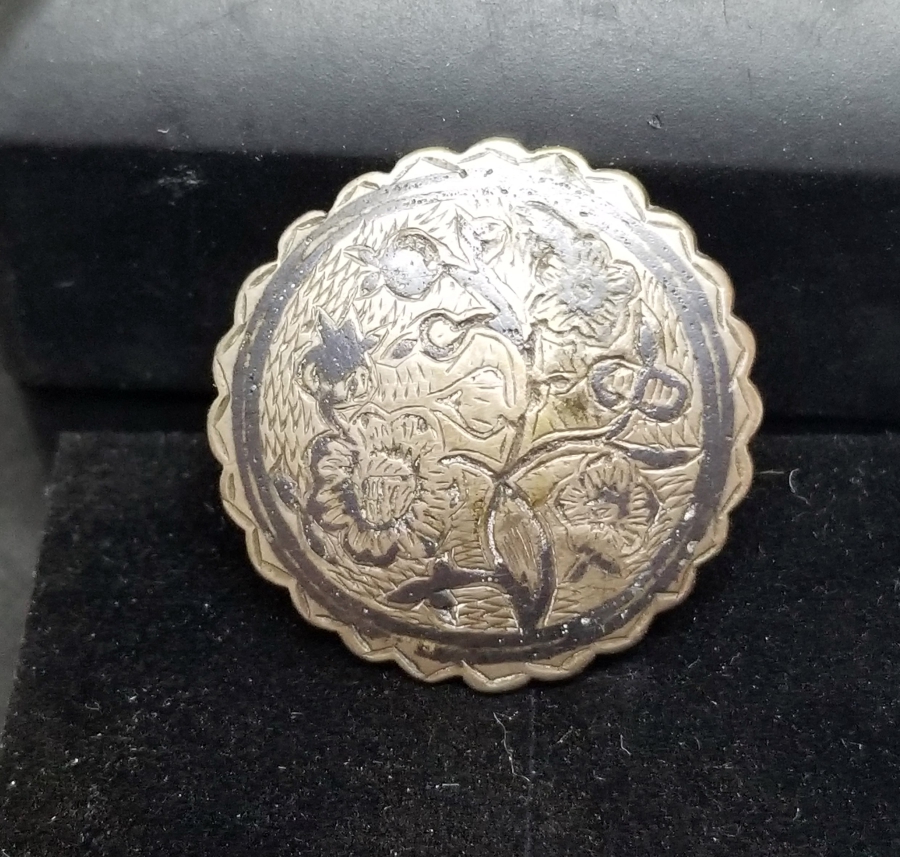 OSMANLI DÖNEMİ VAN DAMGALI NADİR GÜMÜŞ DÜĞME