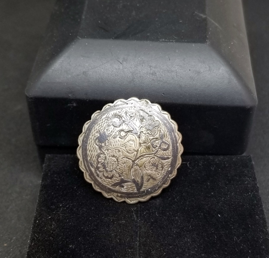 OSMANLI DÖNEMİ VAN DAMGALI NADİR GÜMÜŞ DÜĞME