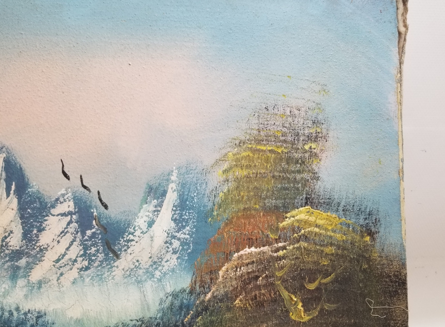 TUVAL ÜZERİ YAĞLI BOYA ANTİKA MANZARA TABLOSU