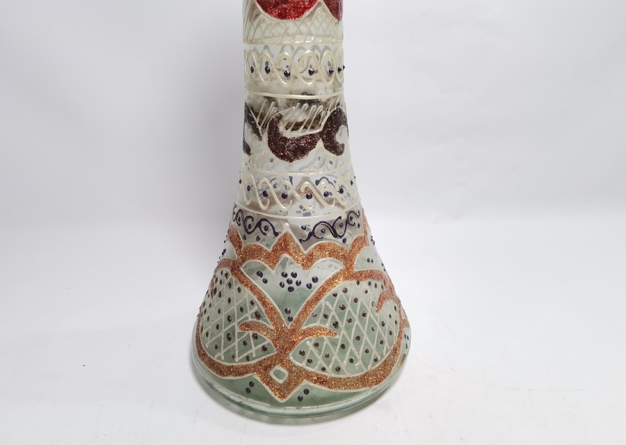 EL BOYAMA VE MİNE İŞÇİLİKLİ ANTİKA NARGİLE ŞİŞESİ