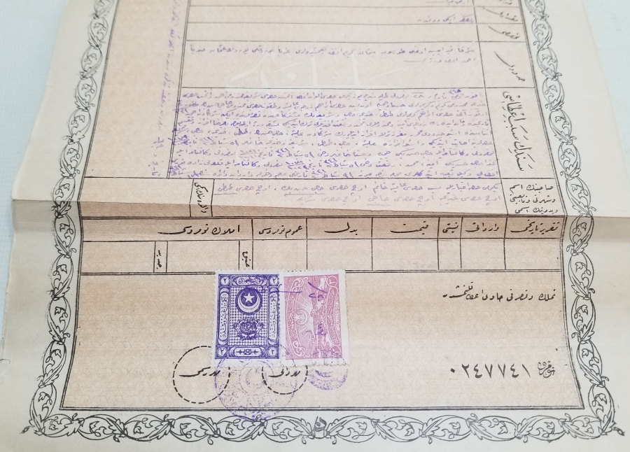 ORİJİNAL KARTONUNDA CUMHURİYET BAŞLARI SENED-İ HAKANİ - TAPU