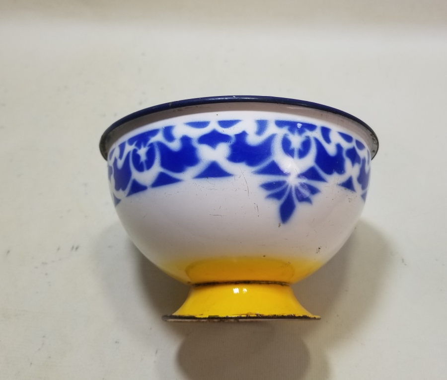 ÜZERİ AY YILDIZLI OSMANLI DÖNEMİ NADİR EMAYE KASE