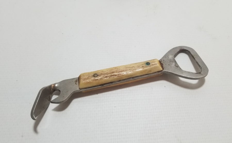 GEYİK BOYNUZU SAPLI ANTİKA ŞİŞE VE KONSERVE AÇACAĞI