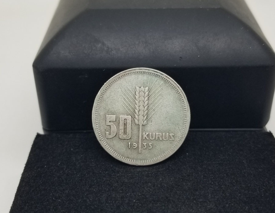 YÜKSEK KONDSİYONDA KOLEKSİYONLUK 1935 GÜMÜŞ 50 KURUŞ