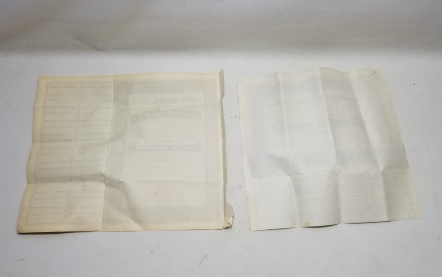 1923-1929 TARİHLİ İKİ ADET FRANSIZ HİSSE SENEDİ