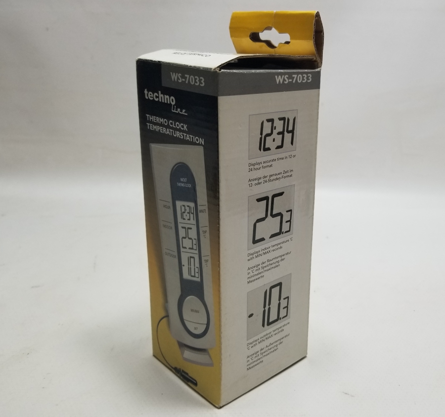 ORİJİNAL KUTUSUNDA 1990LARDAN SAATLİ TERMOMETRE