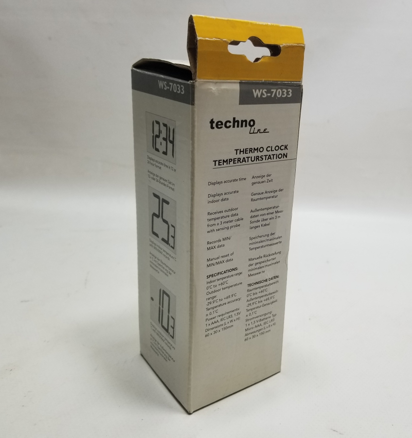 ORİJİNAL KUTUSUNDA 1990LARDAN SAATLİ TERMOMETRE