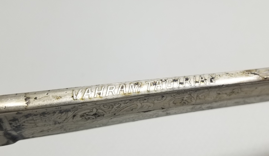 KİŞİYE ÖZEL VAHRAM TACİRİAN USTA YAPIMI NADİR TİPTE BOYNUZ SAPLI PAŞA KILICI