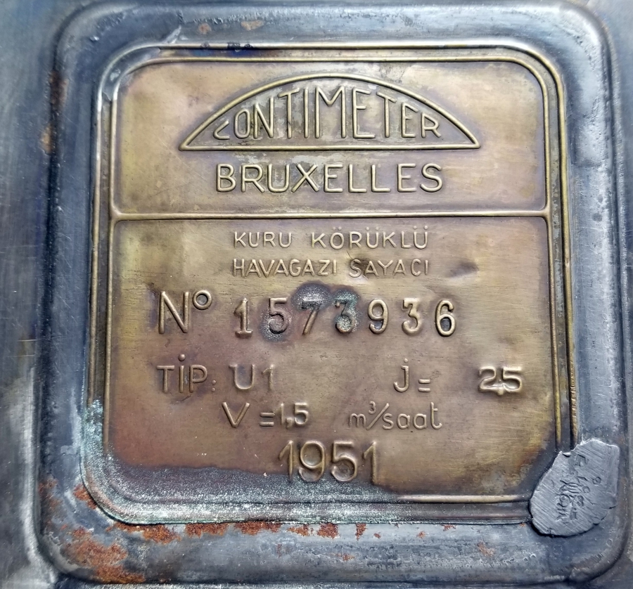 1951 TARİHLİ NADİR HAVAGAZI SAYACI - DOĞALGAZ SAYACI