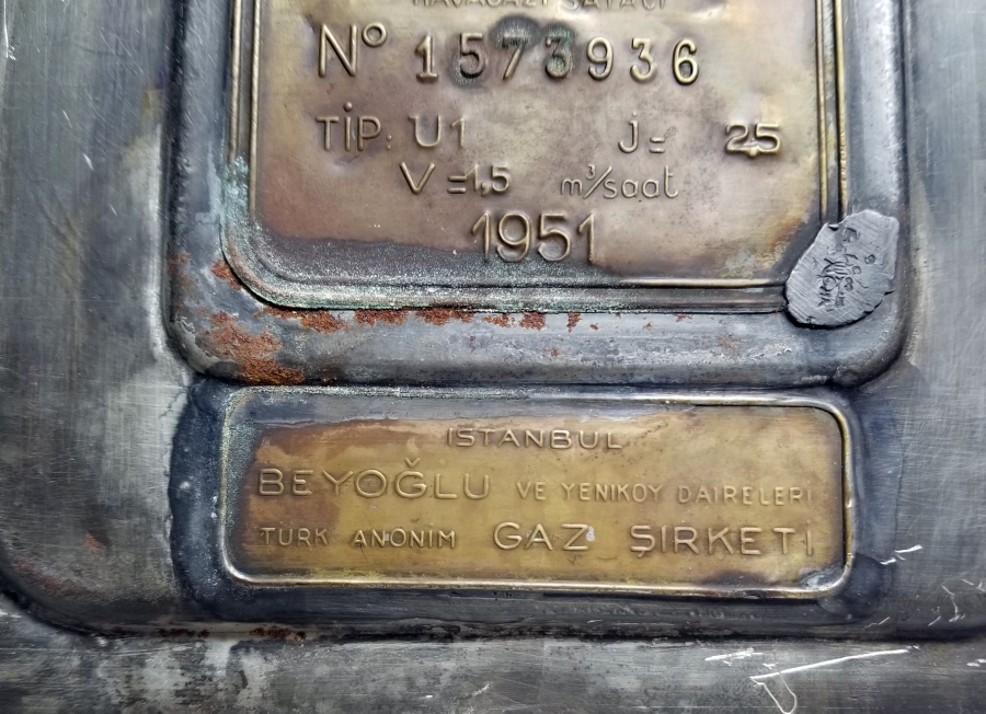 1951 TARİHLİ NADİR HAVAGAZI SAYACI - DOĞALGAZ SAYACI