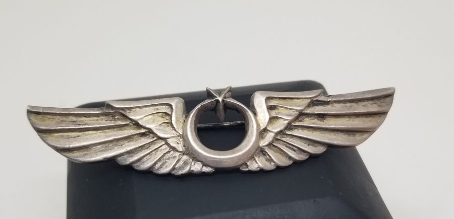 ANTİKA GÜMÜŞ HAVACI SUBAY BRÖVESİ