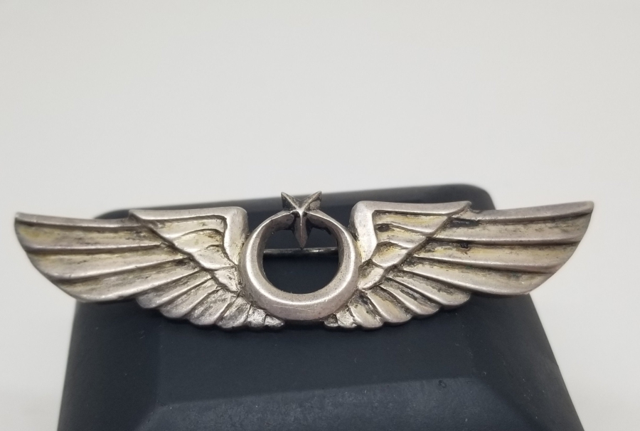 ANTİKA GÜMÜŞ HAVACI SUBAY BRÖVESİ