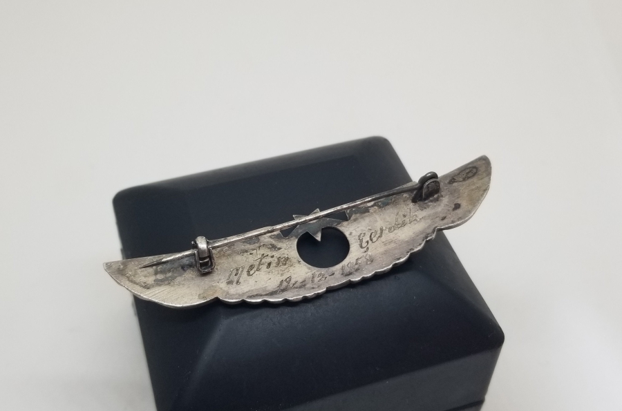 ANTİKA GÜMÜŞ HAVACI SUBAY BRÖVESİ