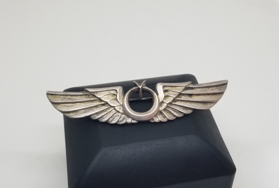 ANTİKA GÜMÜŞ HAVACI SUBAY BRÖVESİ