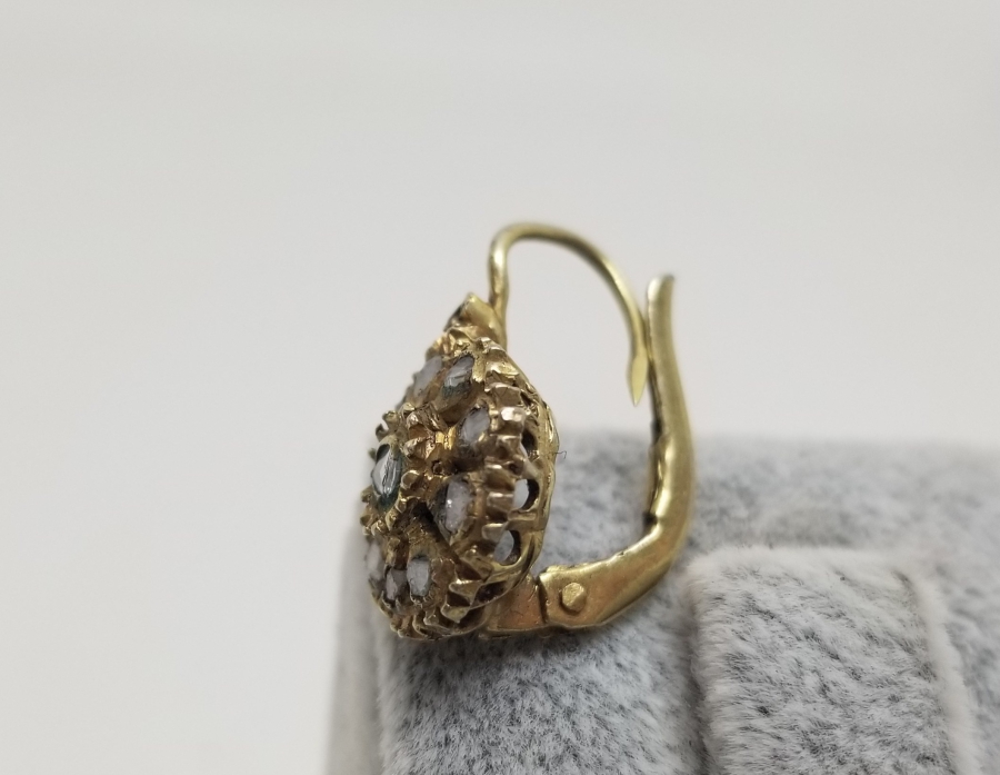 YÜZÜK YAPIMINA UYGUN OSMANLI DÖNEMİ ELMAS TAŞLI TEK KÜPE