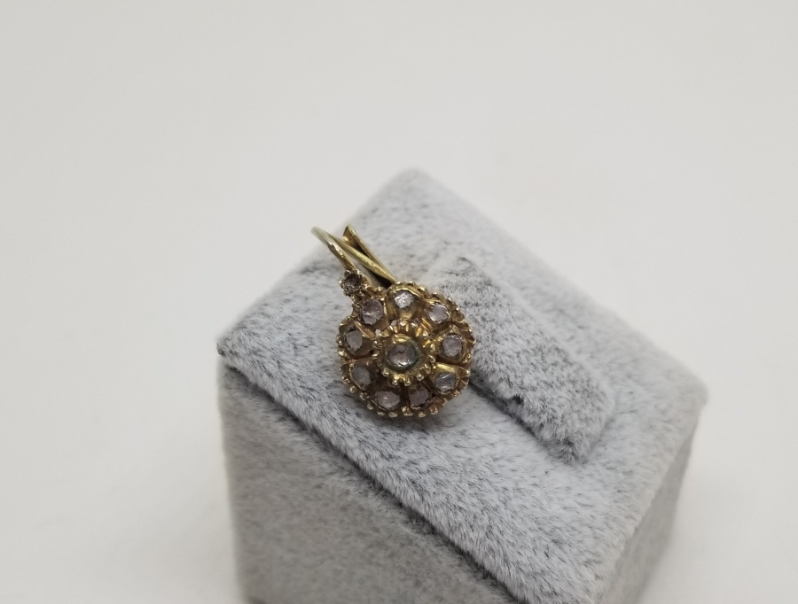 YÜZÜK YAPIMINA UYGUN OSMANLI DÖNEMİ ELMAS TAŞLI TEK KÜPE