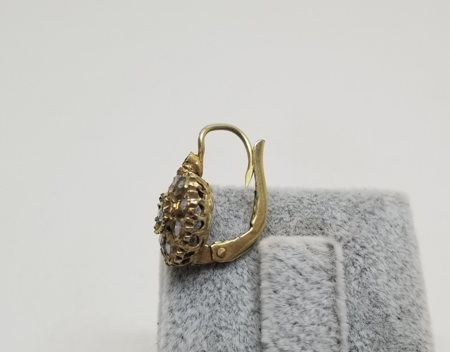 YÜZÜK YAPIMINA UYGUN OSMANLI DÖNEMİ ELMAS TAŞLI TEK KÜPE