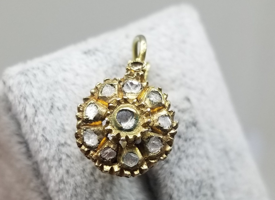 YÜZÜK YAPIMINA UYGUN OSMANLI DÖNEMİ ELMAS TAŞLI TEK KÜPE