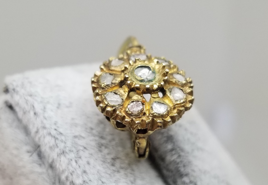 YÜZÜK YAPIMINA UYGUN OSMANLI DÖNEMİ ELMAS TAŞLI TEK KÜPE