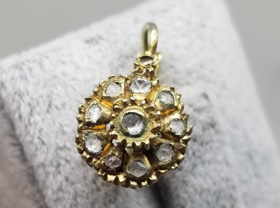 YÜZÜK YAPIMINA UYGUN OSMANLI DÖNEMİ ELMAS TAŞLI TEK KÜPE