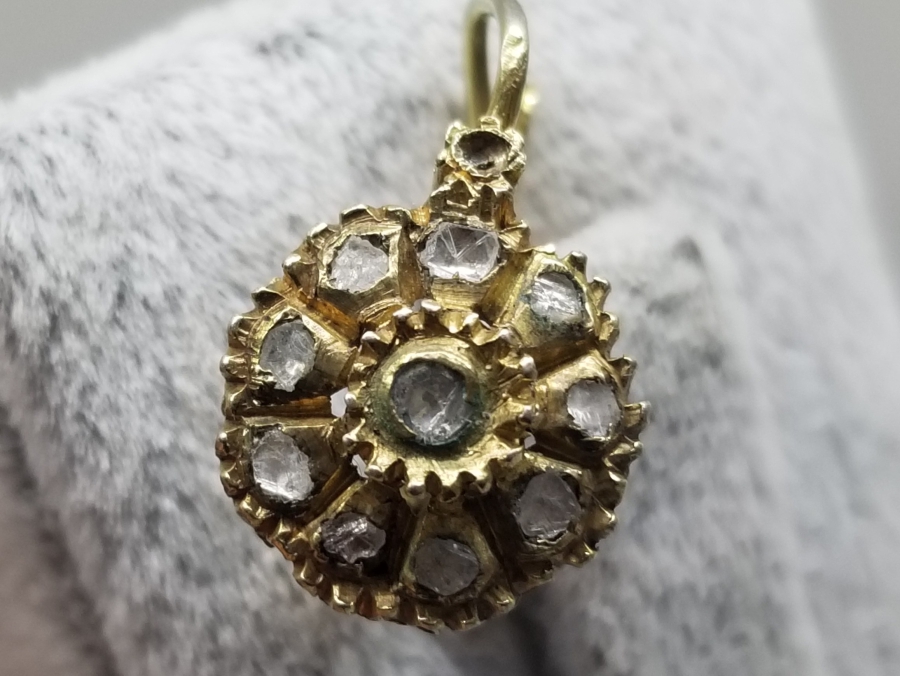 YÜZÜK YAPIMINA UYGUN OSMANLI DÖNEMİ ELMAS TAŞLI TEK KÜPE