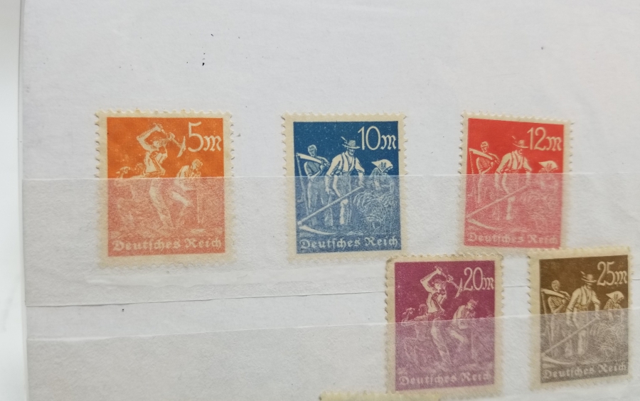 TAM SERİ YIKANMIŞ ALMAN REICH PUL LOTU