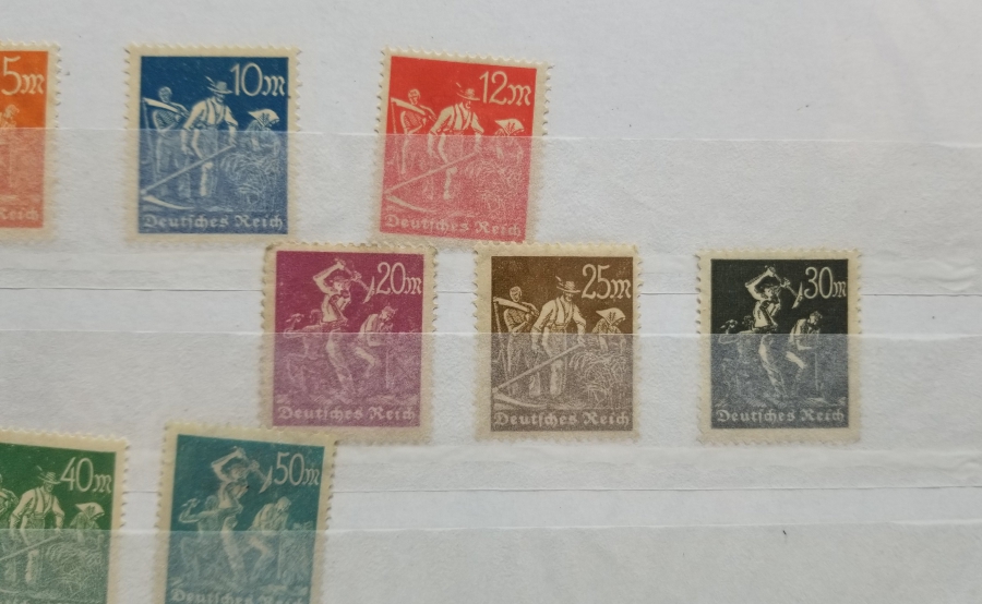 TAM SERİ YIKANMIŞ ALMAN REICH PUL LOTU