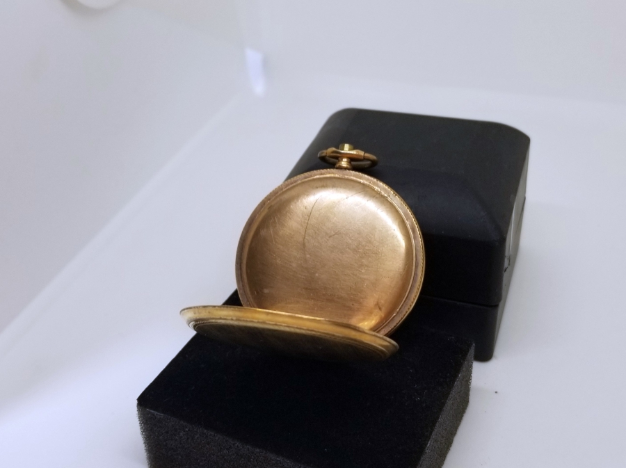 ALTIN KAPLAMA ANTİKA AMERİKAN CEP SAATİ KASASI