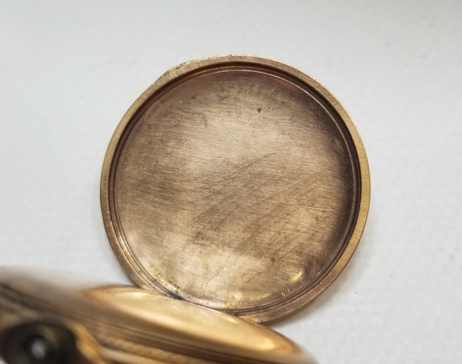 ALTIN KAPLAMA ANTİKA AMERİKAN CEP SAATİ KASASI