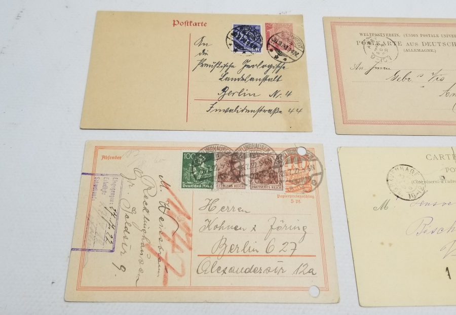 4 ADET ALMAN YAZILI KARTPOSTAL