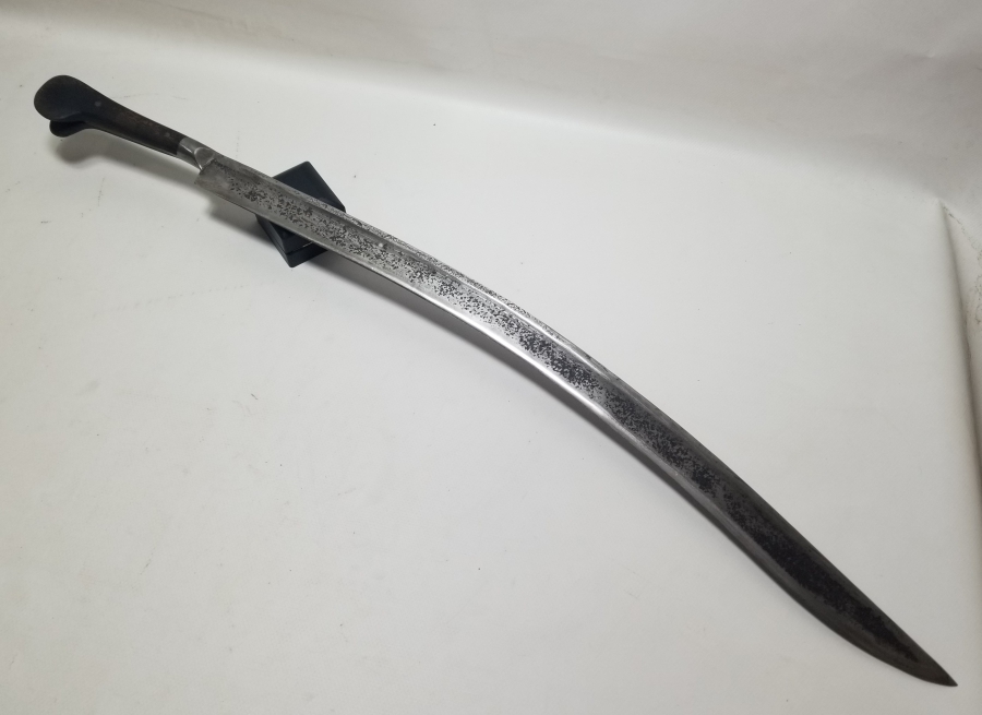 İKİ YÜZÜ AYETLERLE BEZELİ NADİR TİPTE OSMANLI DÖNEMİ YATAĞAN KILICI