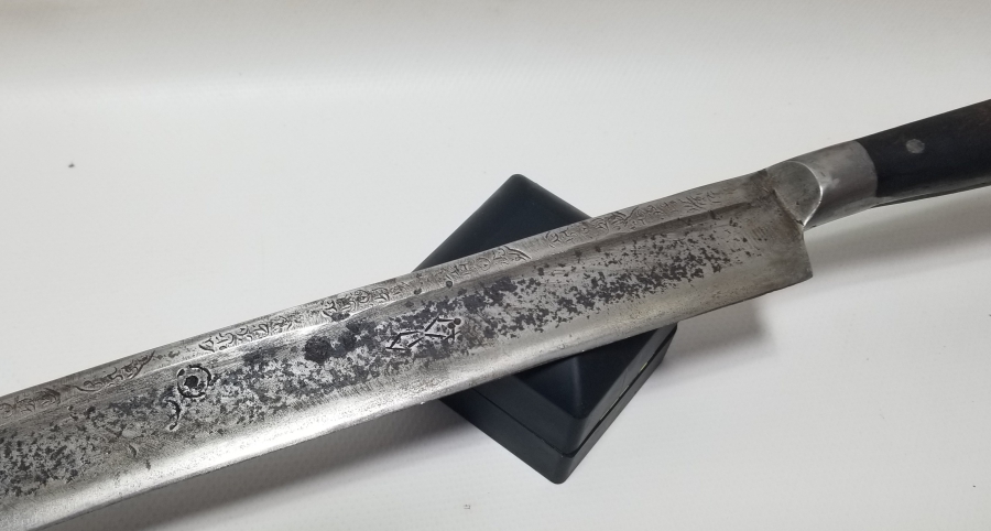 İKİ YÜZÜ AYETLERLE BEZELİ NADİR TİPTE OSMANLI DÖNEMİ YATAĞAN KILICI