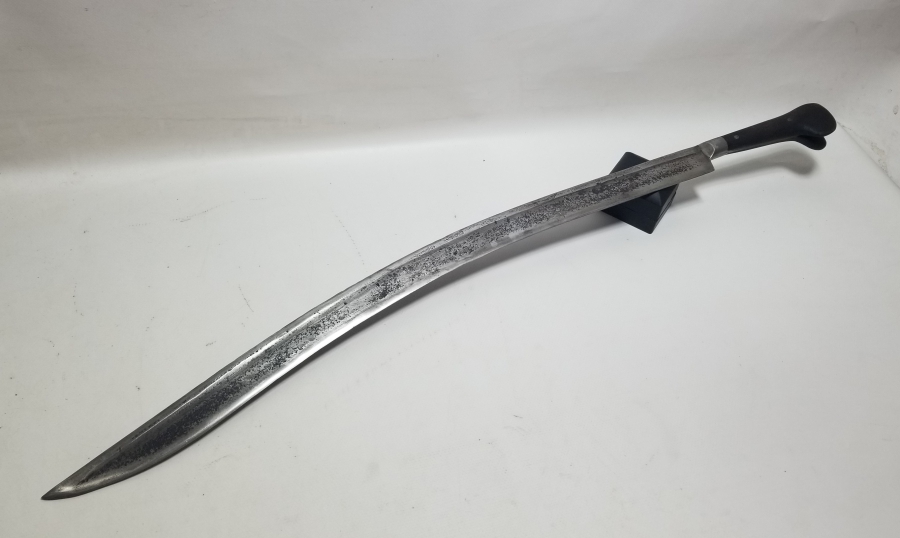 İKİ YÜZÜ AYETLERLE BEZELİ NADİR TİPTE OSMANLI DÖNEMİ YATAĞAN KILICI