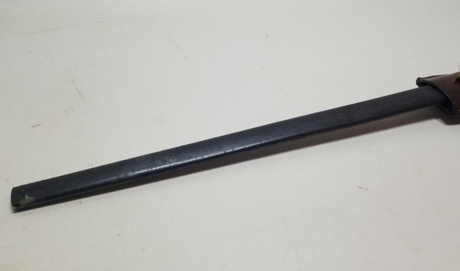 OSMANLI DÖNEMİ ORİJİNAL BEL ASKISI VE KAMUFLAJ PÜSKÜLÜYLE ALLAH BİZİMLE YAZILI NADİR BOYDA TOPÇU KILICI - TOPÇU SUBAYI'NIN SON SAVUNMA KILICI