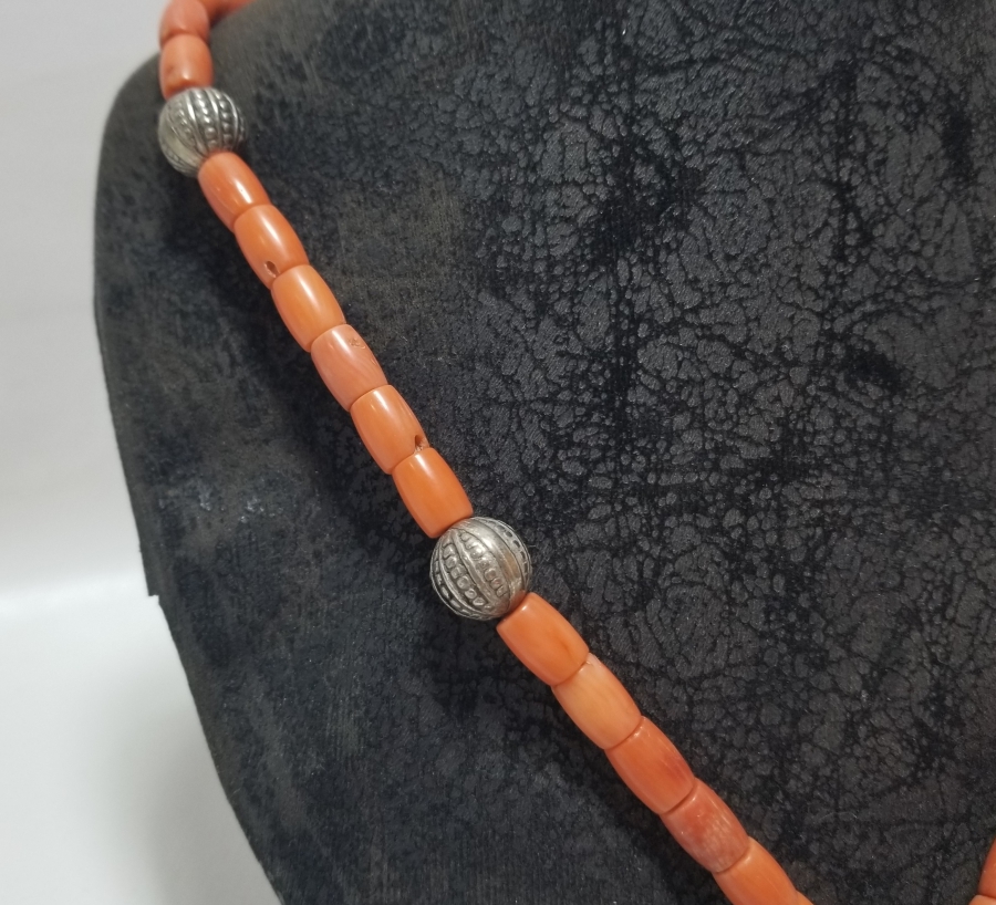 MERCAN TAŞLI OSMANLI DÖNEMİ ÜZERİ DUALI GERDANLIK