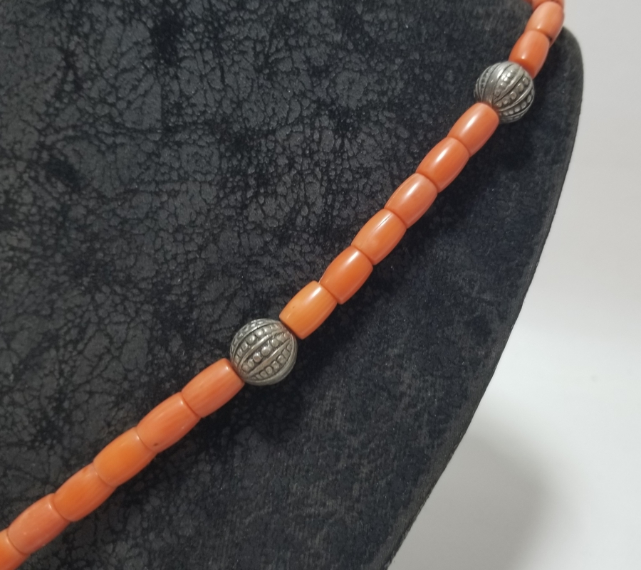 MERCAN TAŞLI OSMANLI DÖNEMİ ÜZERİ DUALI GERDANLIK