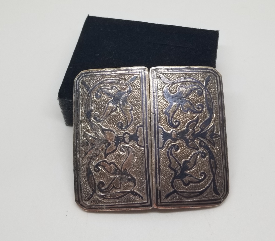 OSMANLI DÖNEMİ SAVATLI GÜMÜŞ KEMER TOKASI