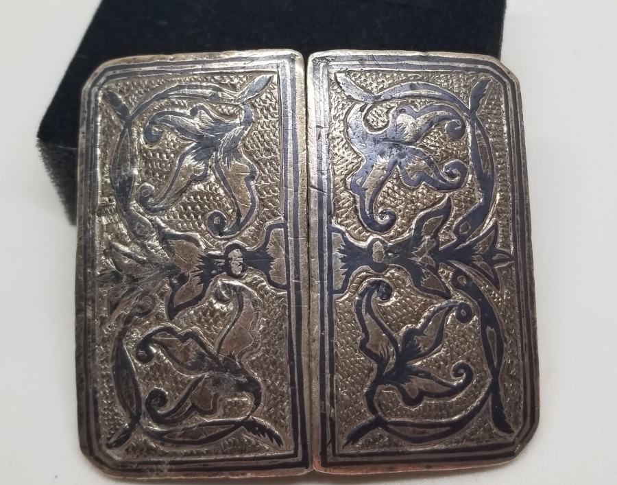 OSMANLI DÖNEMİ SAVATLI GÜMÜŞ KEMER TOKASI