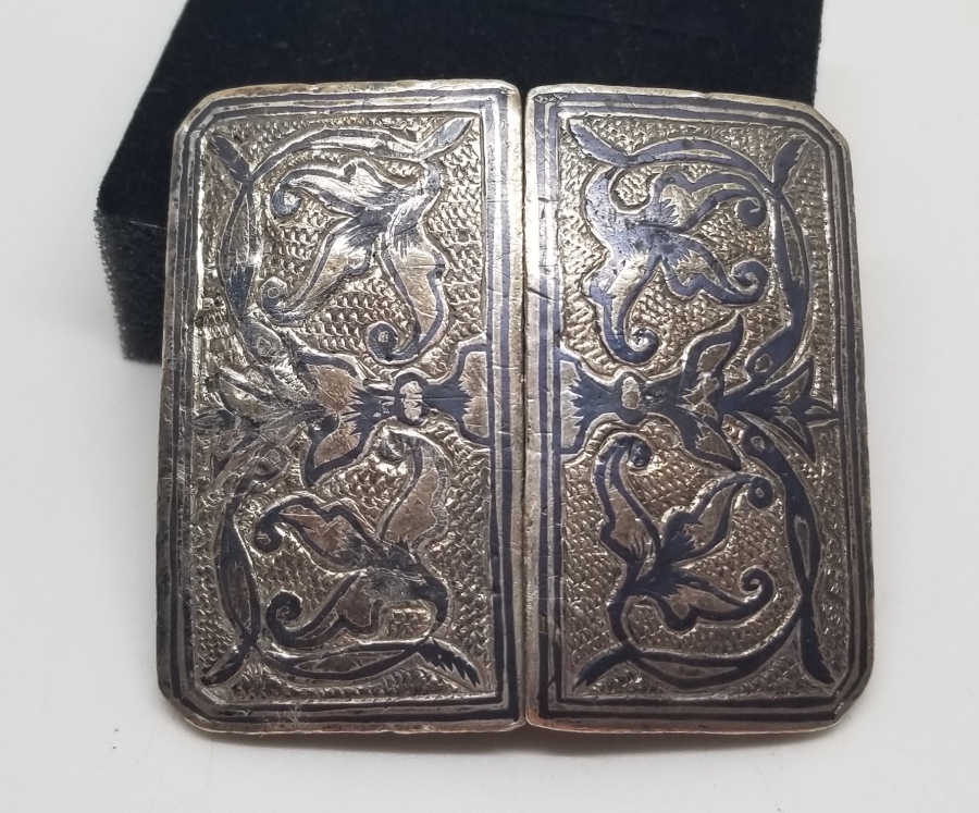 OSMANLI DÖNEMİ SAVATLI GÜMÜŞ KEMER TOKASI