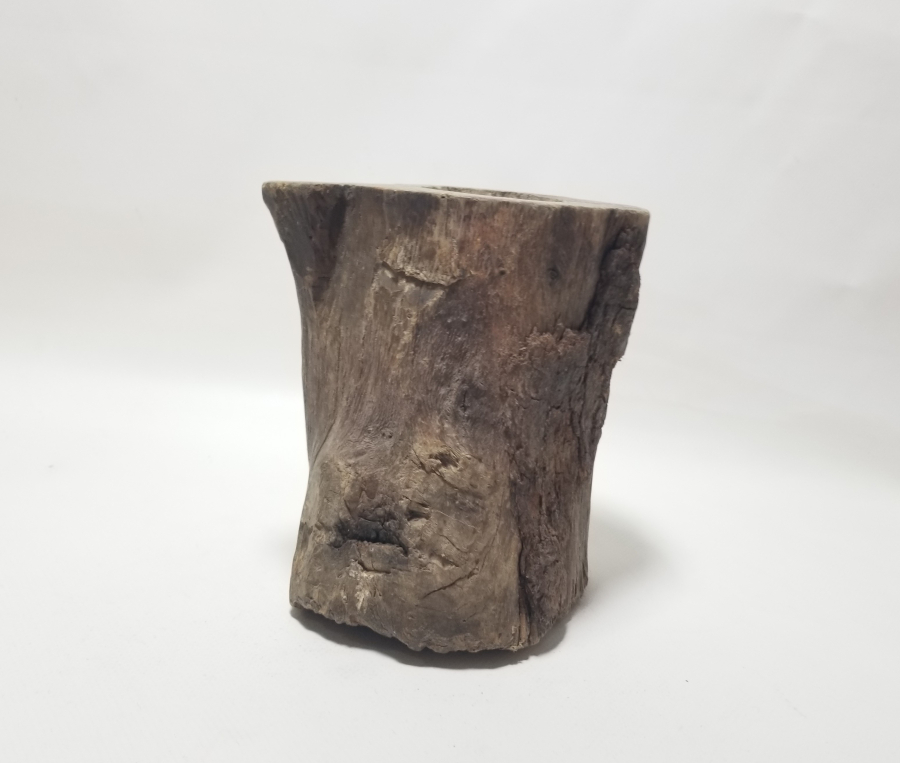 OSMANLI DÖNEMİ KÜTÜKTEN YAPILMIŞ PRİMİTİF AHŞAP DİBEK