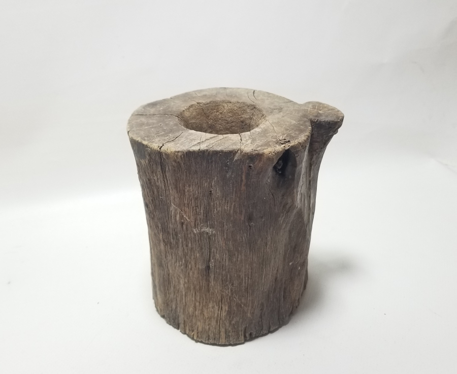 OSMANLI DÖNEMİ KÜTÜKTEN YAPILMIŞ PRİMİTİF AHŞAP DİBEK