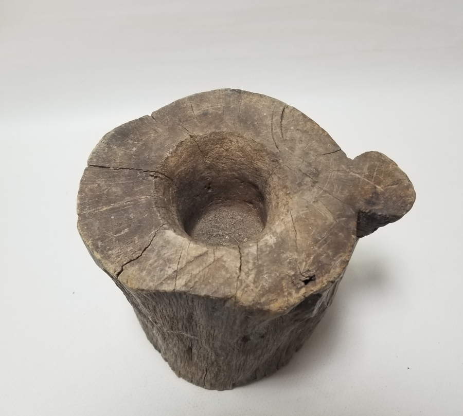 OSMANLI DÖNEMİ KÜTÜKTEN YAPILMIŞ PRİMİTİF AHŞAP DİBEK