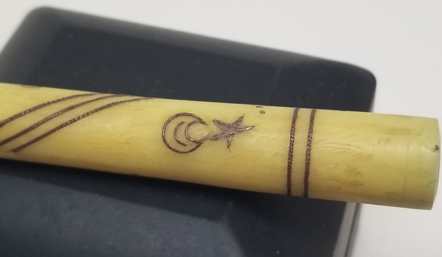 ÜZERİ OSMANLICA YAZILI VE AY YILDIZLI OSMANLI DÖNEMİ AFYON YAPIMI SİGARA AĞIZLIĞI