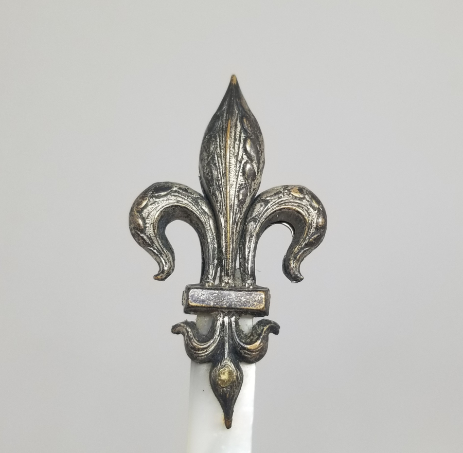 GÜMÜŞ TUTMAÇLI ANTİKA SEDEF ZARF AÇACAĞI