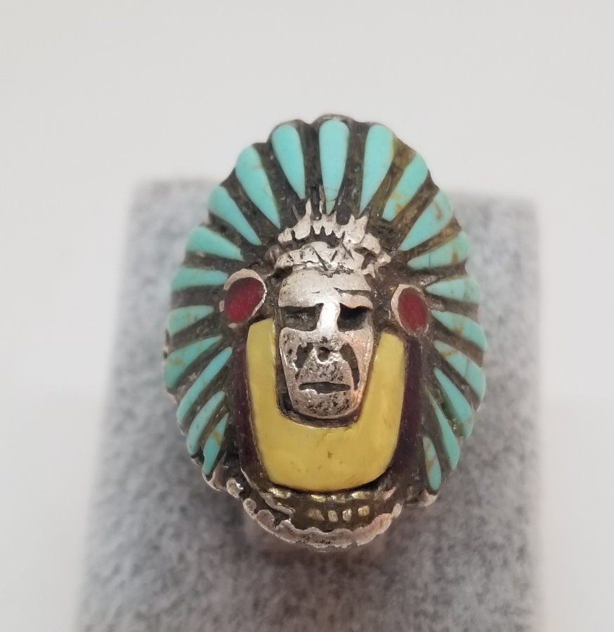 ÖZEL YAPIM GÜMÜŞ KIZILDERİLİ GÖRSELLİ YÜZÜK