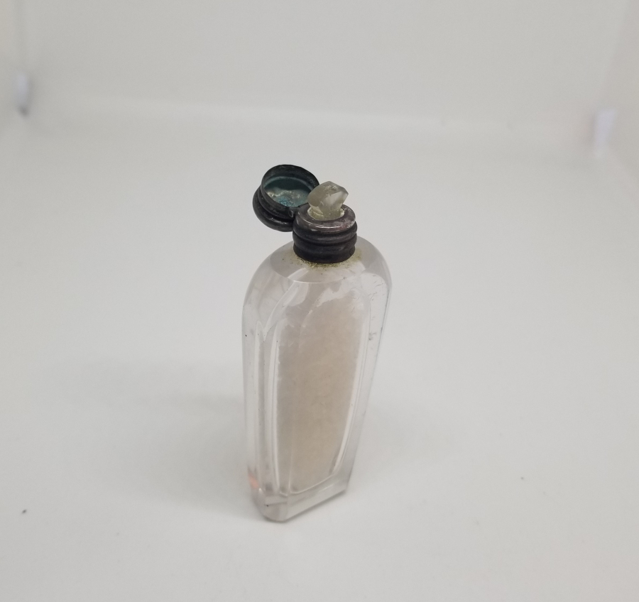 OSMANLI DÖNEMİ ÇOK NADİR GÜMÜŞ KAPAKLI GÜL YAĞI ŞİŞESİ