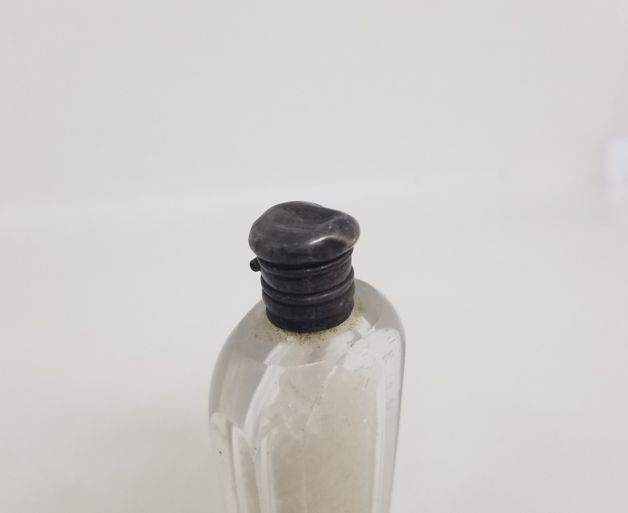 OSMANLI DÖNEMİ ÇOK NADİR GÜMÜŞ KAPAKLI GÜL YAĞI ŞİŞESİ